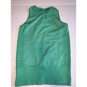 ASOS 4505 Seamless Tank Top With Leopard Print Panels Size Med Nwot